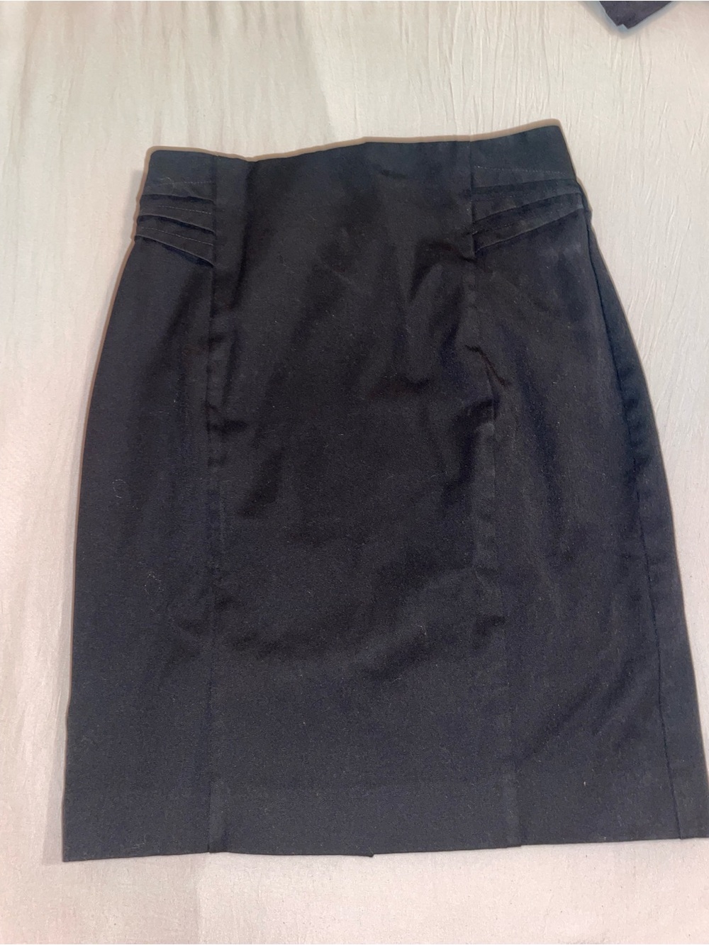 Express Black Women's Pencil Skirt with Waist Pleat Accents